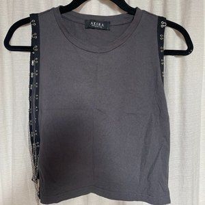 AKIRA Chain Cropped Rocker Tank